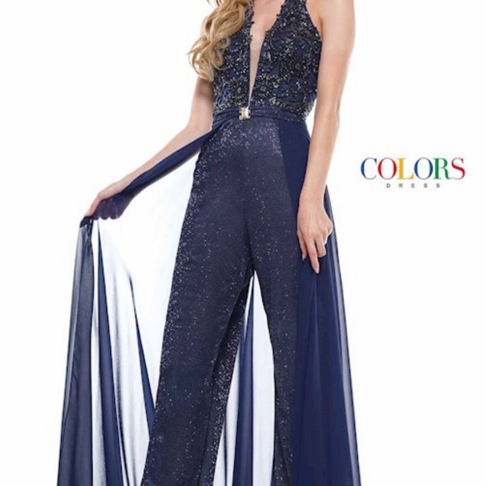 Colors Dress Navy Blue Jumpsuit